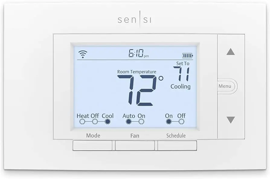 Sensi Smart Thermostat Displaying Features